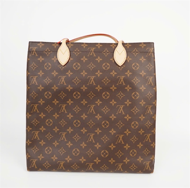 Túi LV Tote kèm ví hoa nâu in chữ sz36 (HC) +