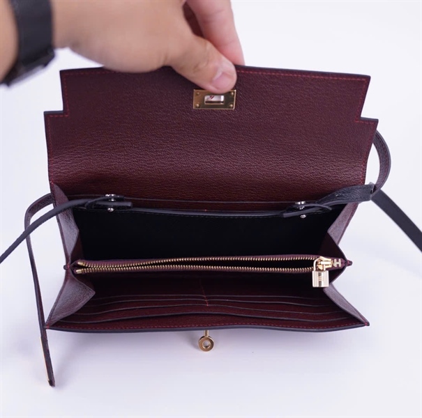 Ví Hermes Ketty nâu đỏ (HC) +