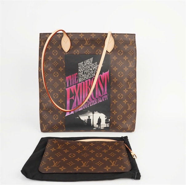 Túi LV Tote kèm ví hoa nâu in chữ sz36 (HC) +