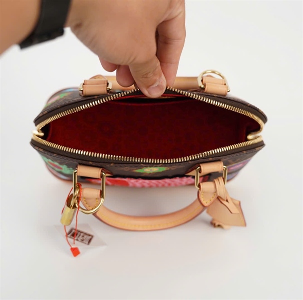 Túi LV Alma hoa nâu in hình kèm ổ+ chìa sz22 (HC) +