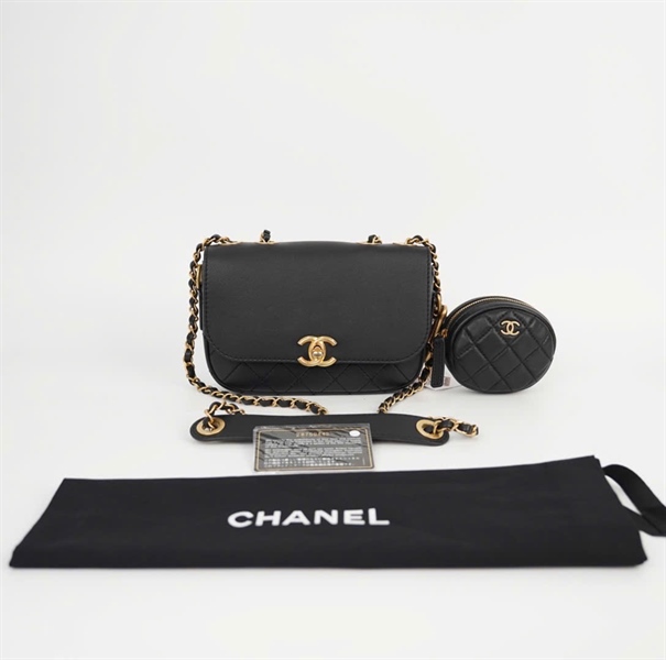 Túi Chanel đen kèm ví (28759442) sz20 (HC) +