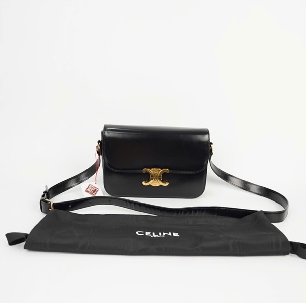 Túi Celine Triomphe đen da bóng (W- PB- 3280) sz22 (HC) +