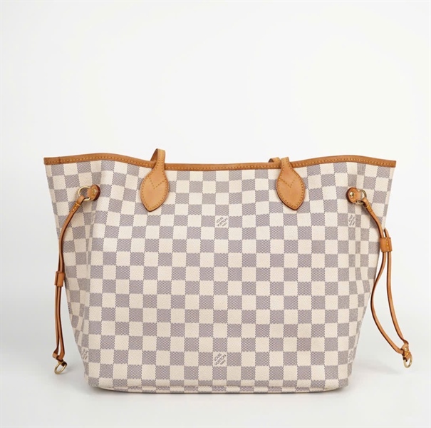 Túi LV Nerverfull ô vuông xám kem sz32 KG +