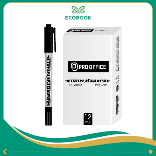 Bút lông dầu 2 đầu PO-TM101 đen