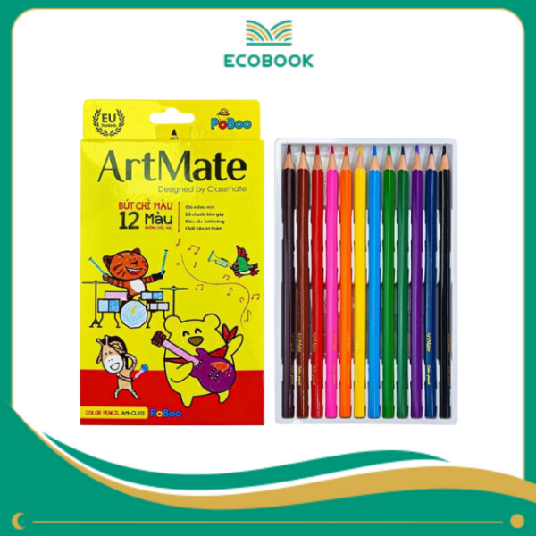 Chì màu hộp 12 màu AM-CL101