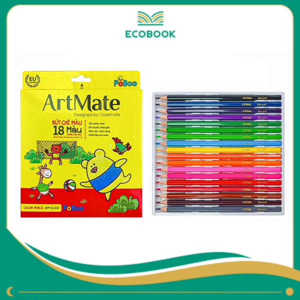Chì màu hộp 18 màu AM-CL102