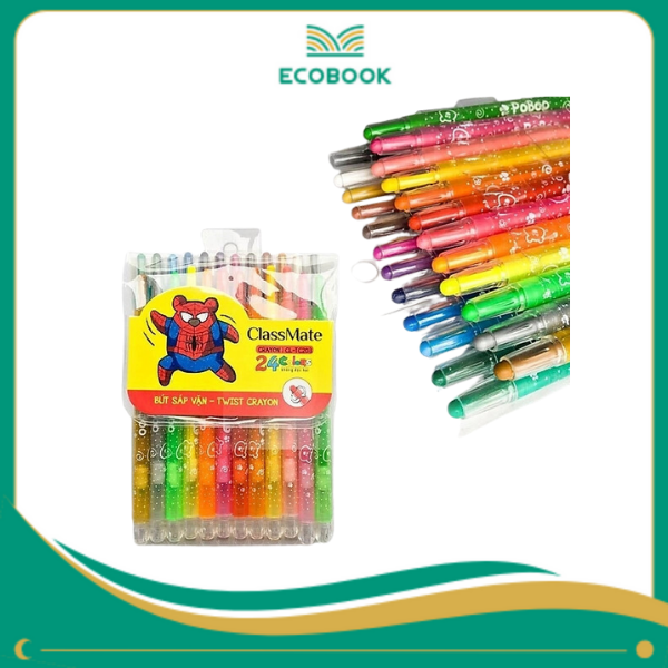 Bút sáp vặn 24 màu AM-TC203