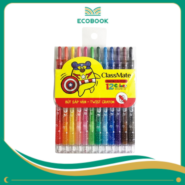 Bút sáp vặn 12 màu AM-TC201