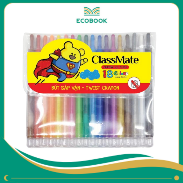 Bút sáp vặn 18 màu AM-TC202