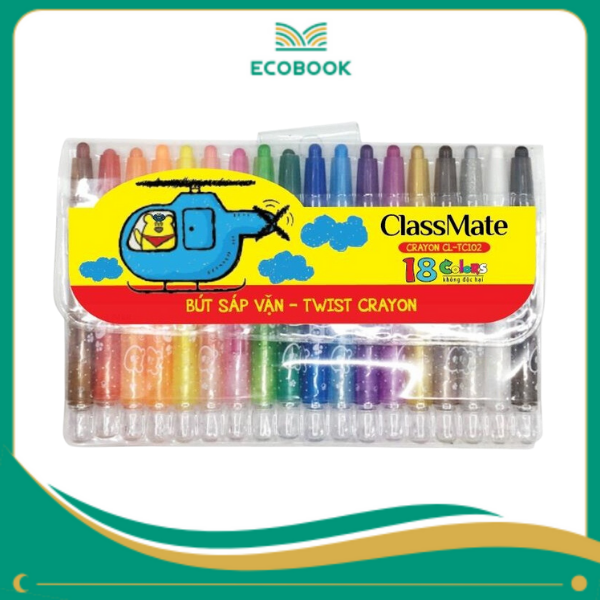 Bút sáp vặn 18 màu AM-TC102