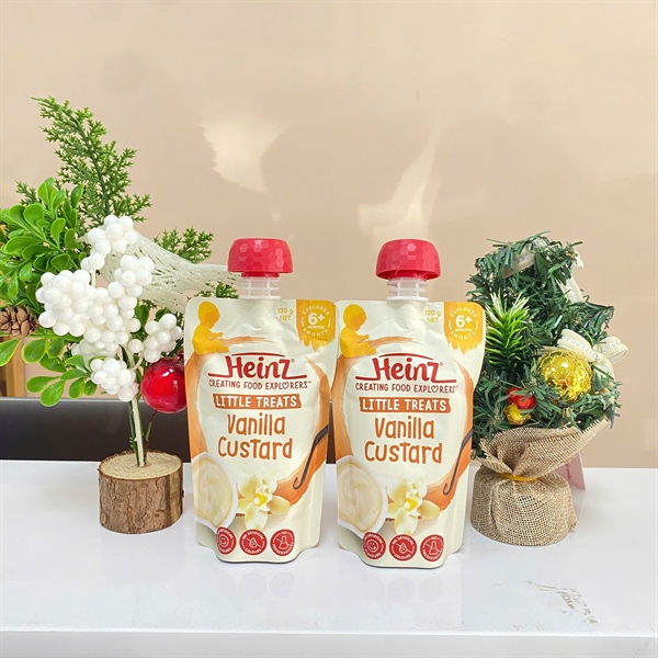 Váng sữa Heinz hoa quả nghiền 6M+ 120g Vani