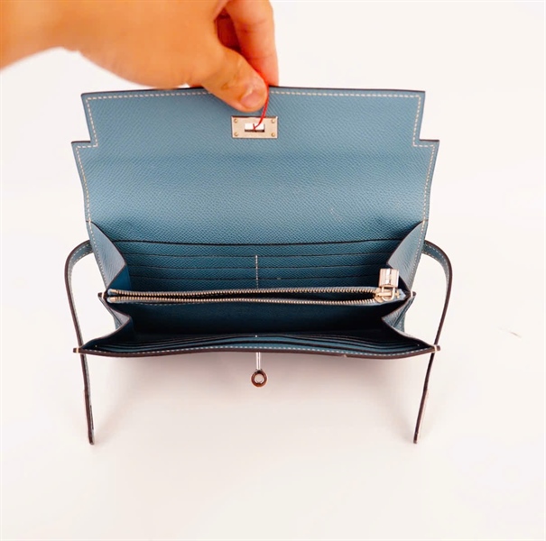 Ví Hermes Ketty xanh nhạt ( Stamp A) (HC) +