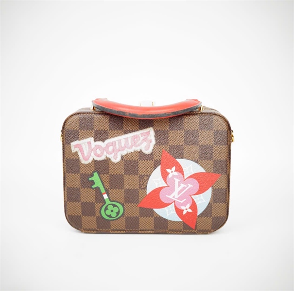 Túi LV Stories Box ô vuông thêu hình sz19 (SN4108) (HC) +