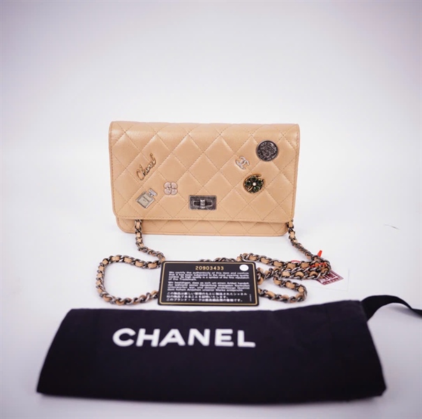 Túi Chanel Charm màu nude sz19 (20903433) (HC) +
