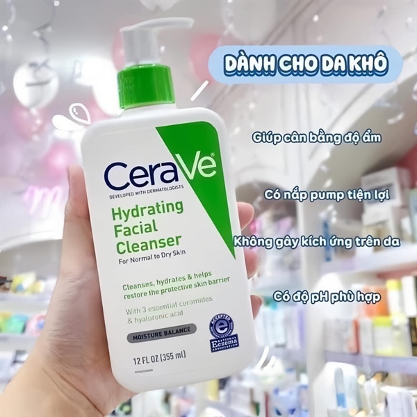 Sữa rửa mặt Cerave - Da khô 236ml (VAT)