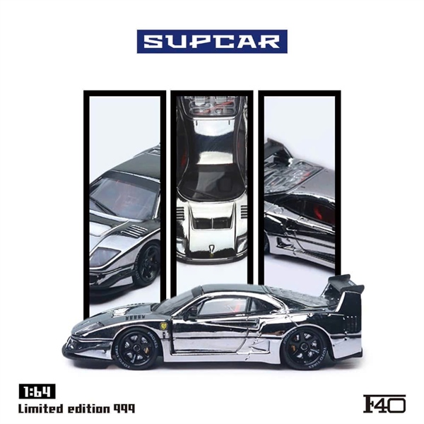 SUPCAR F40 クロームシルバー 限定999台 1/64スケール SUPCAR F40 クロームシルバー 限定999台 1/64スケール - メルカリ