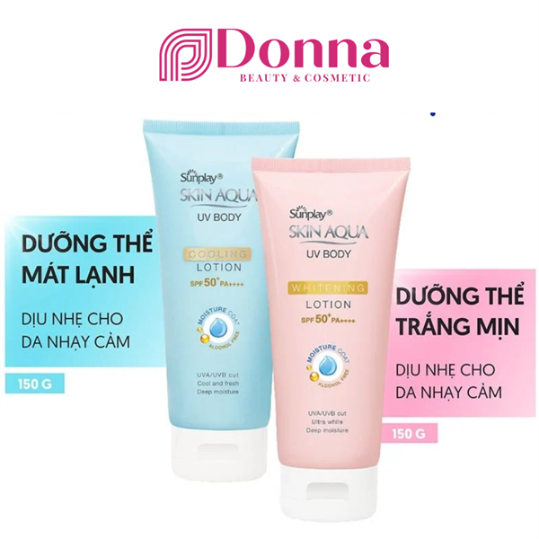 Sunplay Kem chống nắng dưỡng thể Skin Aqua UV Body Whitening SPF 50+ PA++++ 150g