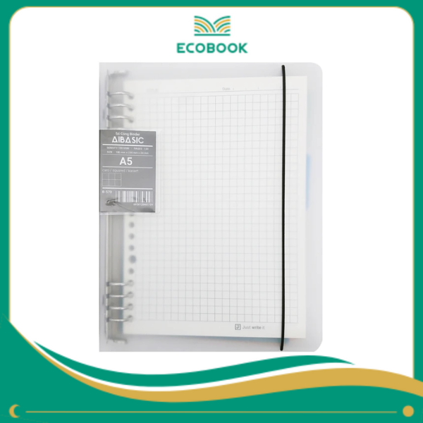 A5B570 - Sổ Còng Sắt 8 Chấu A5 Aibasic (CR) (A5B57C8)