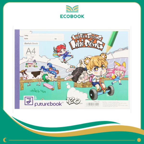 Vẽ Mỹ Thuật A4 ĐL120 Nhi Đồng (MTA4-112) GÁY NGẮN Vẽ Mỹ Thuật A4 ĐL120 Nhi Đồng (MTA4-112) GÁY NGẮN