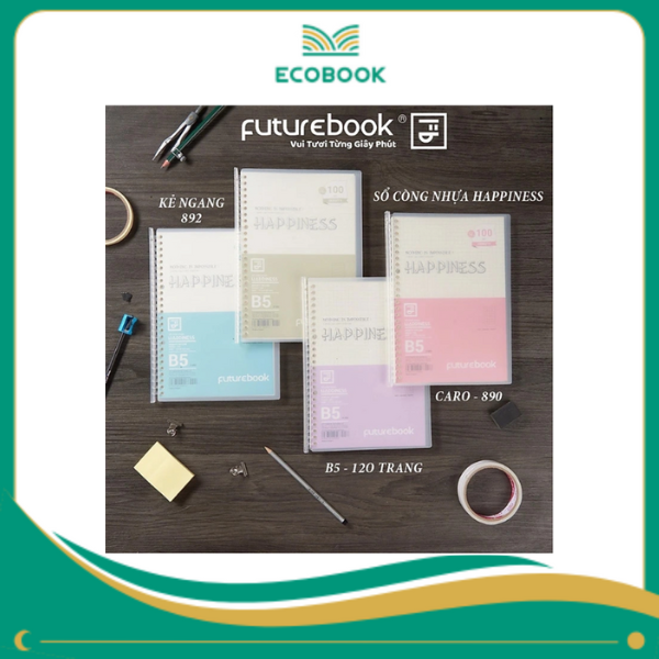 B890 - Sổ Còng Nhựa B5 Happiness 120Tr (CR) (B89)