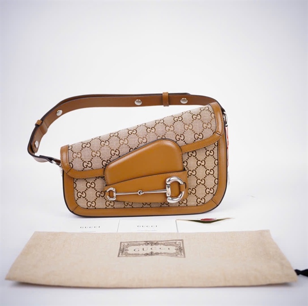 Túi GG 1955 Xám nắp nâu (A041857894) sz26 +