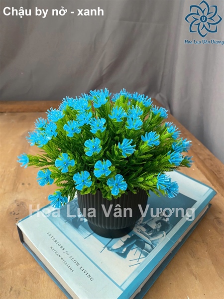 Chậu by nở - Chậu để bàn - Hoa Lụa Vân Vượng
