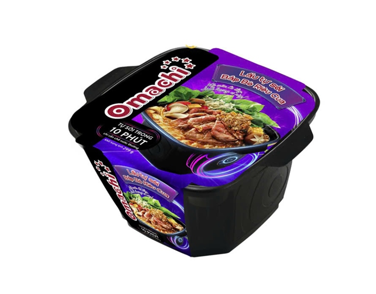 Omachi lẩu bắp bò riêu cua 300g - Self-heating instant hotpot