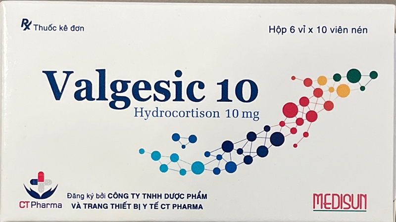 Thuốc Valgesic 10mg điều trị suy thượng thận(Hộp 6 vỉ x 10 viên) Medisun Việt Nam (Hộp)