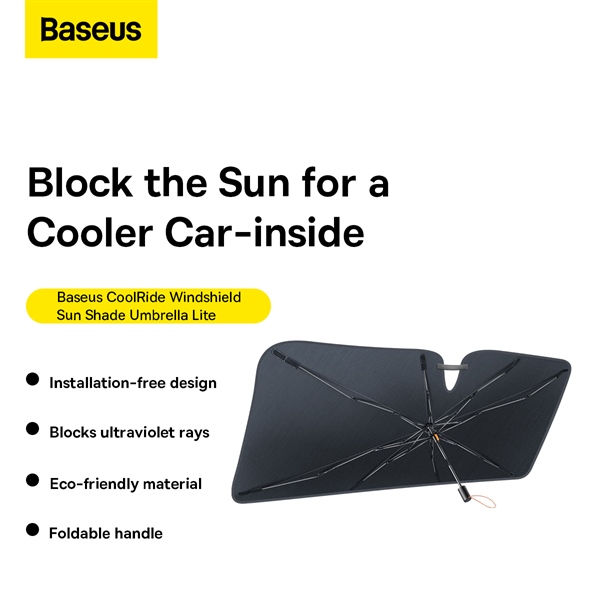 Dù Che Nắng Cửa Kính Trước Có Thể Xếp Lại Dùng Cho Xe Ô Tô Baseus CoolRide Windshield Sun Shade Umbrella Lite