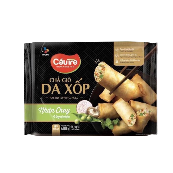 CHẢ GIÒ DA XỐP CẦU TRE NHÂN CHAY 400G