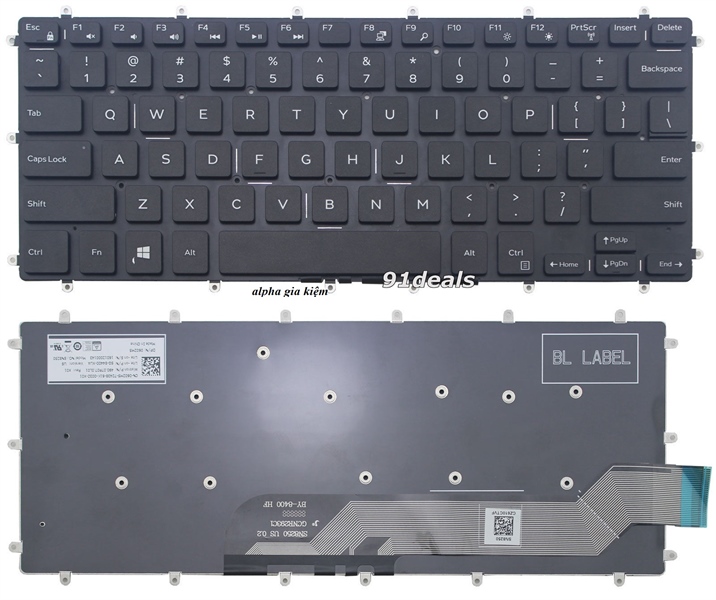 Bàn phím laptop Dell Inspiron 15 3580 3581 3582 3583 3593 3595 5565 5567 5570 5575 5767 5775 7566 7567 7577, Vostro 15 3584 3590 5568, Gaming G3 3579, G3 3590, G3 3779, G5 5587, G5 5590, G7 7588