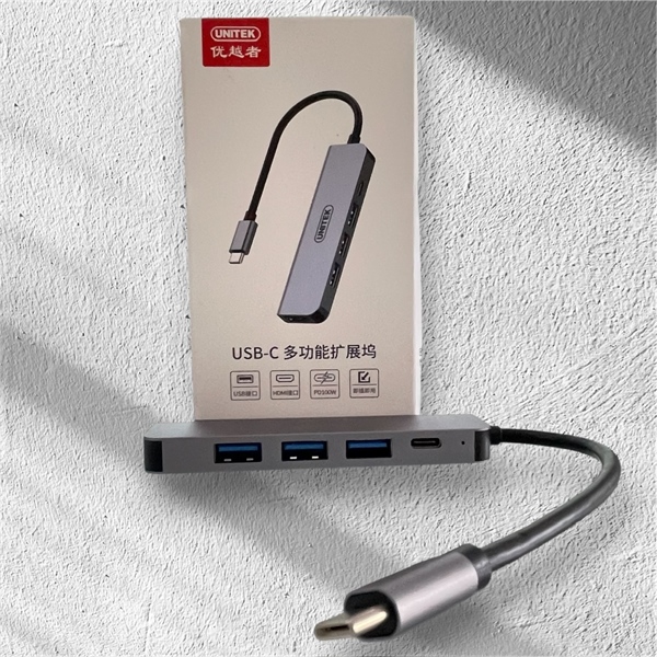 TYPE C RA HDMI + USB 3.0 + 2 USB 2.0 + POWER UNITEK D112A