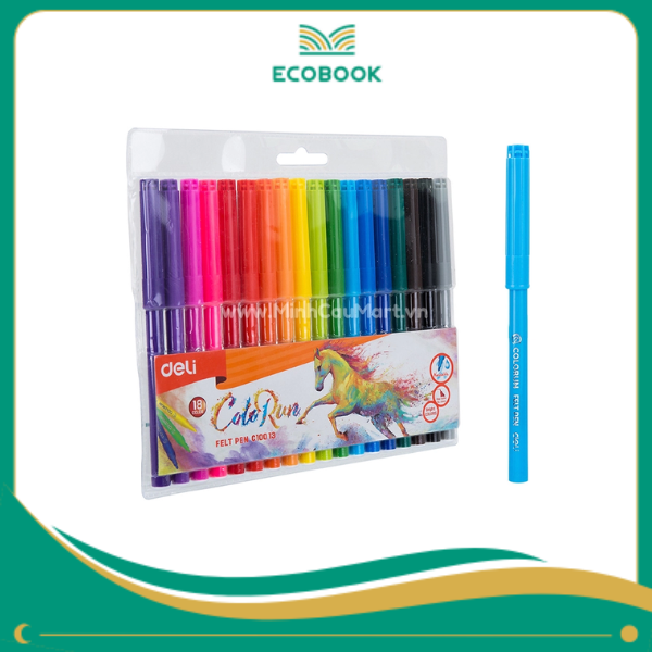 EC10013_Bút màu nước_18 màu_Màu lẫn