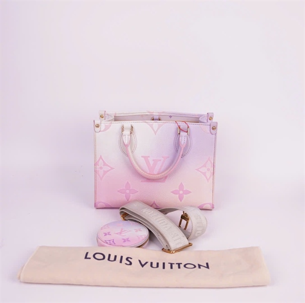 Túi LV Onthego sz mini màu hồng ombre kèm (HC) +