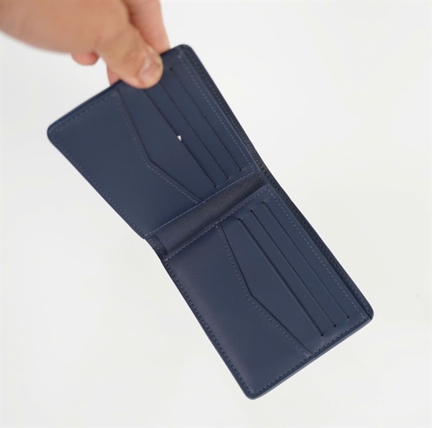 Ví LV xanh ô vuông gập +