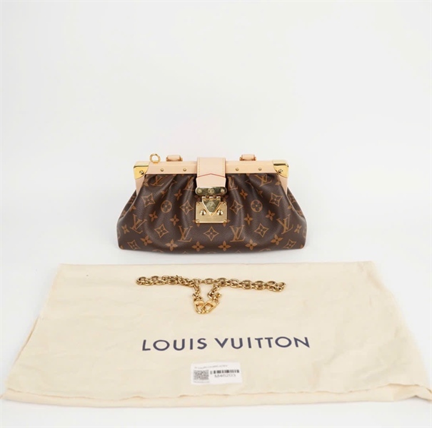 Túi LV Super Clutch hoa nâu (HC) +