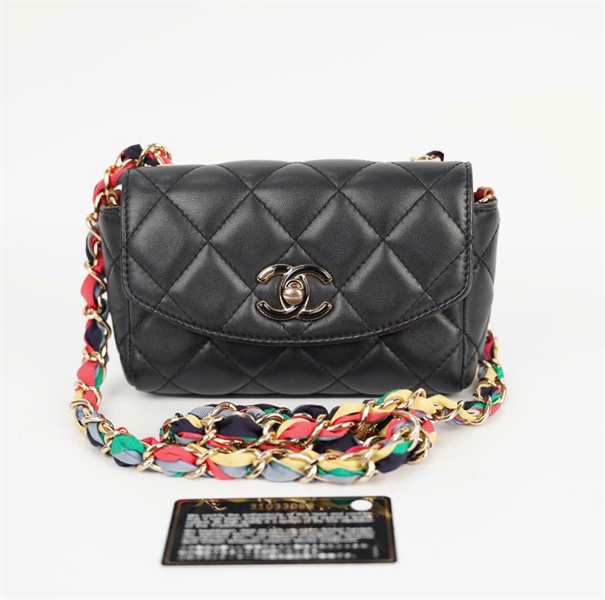 Túi Chanel đen dây màu sz15 (31033069) (HC) +