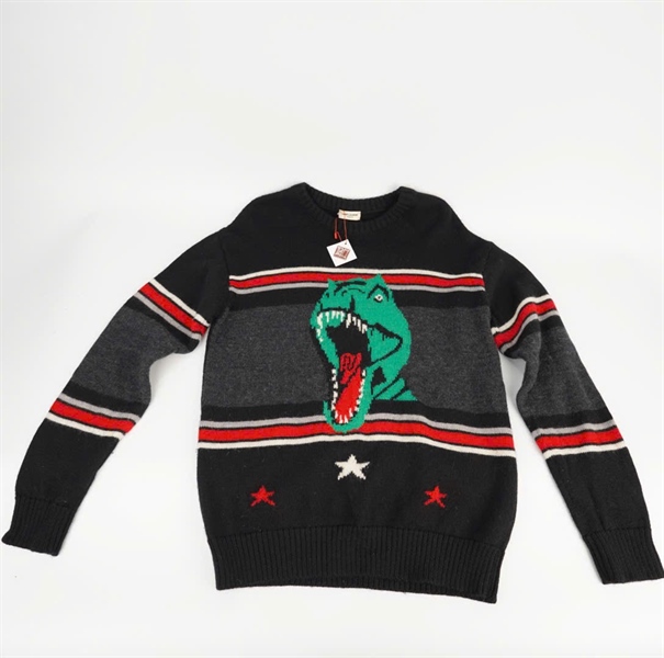 Áo len YSL đen in hình +