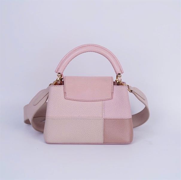 Túi LV Capu màu hồng phối nâu sz19 (HC) +