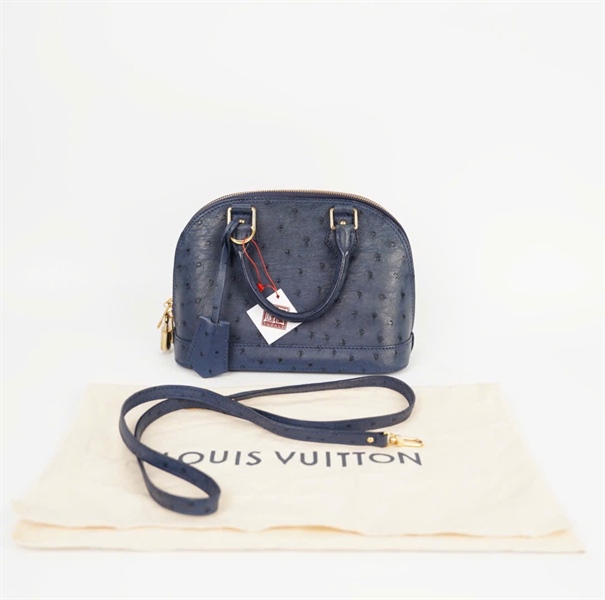 Túi LV Alma da đà điểu xanh đậm kèm ổ+ chìa sz22 (HC) +