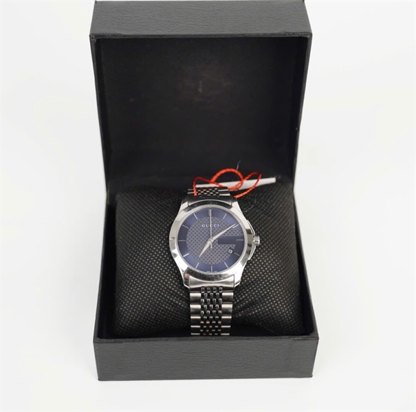 Đồng hồ GC mặt tròn màu xanh quai bạc (17123778) +