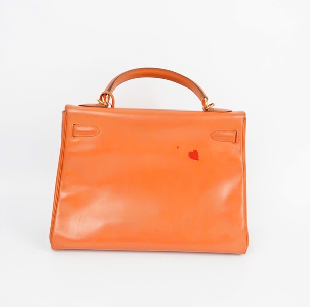 Túi Hermes cam trái tim sz 32cm KG+