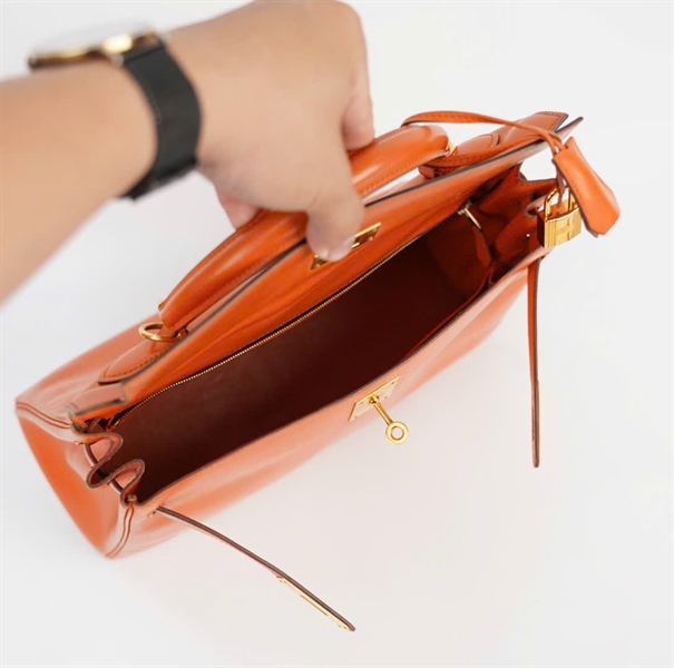 Túi Hermes cam trái tim sz 32cm KG+