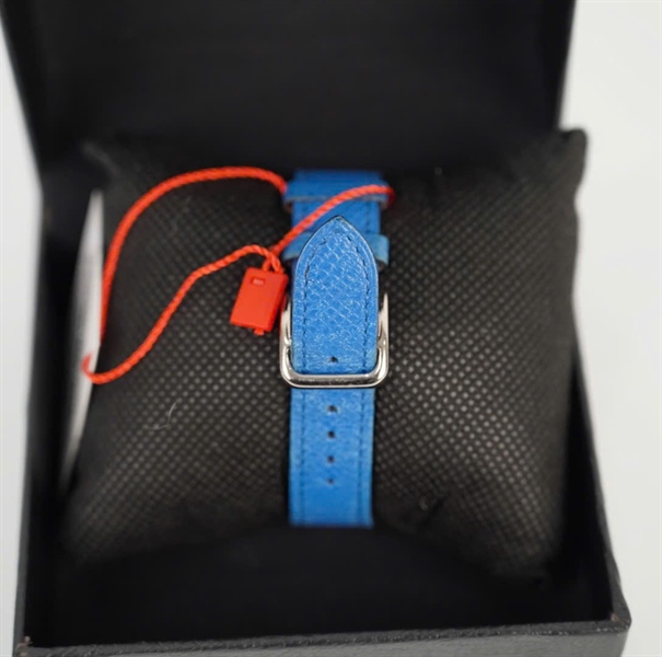 Đồng hồ Hermes bạc dây xanh (1169758) +