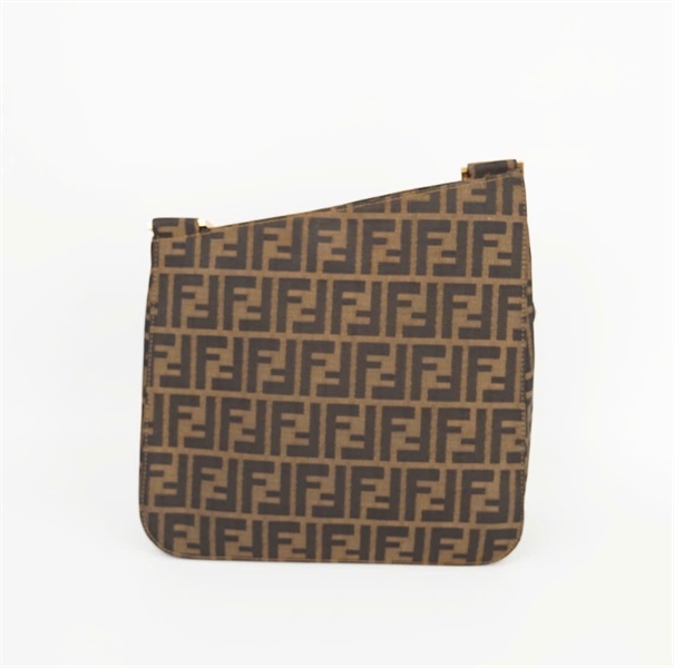 Túi Fendi Tote xám rêu miệng xéo 26cm KG+