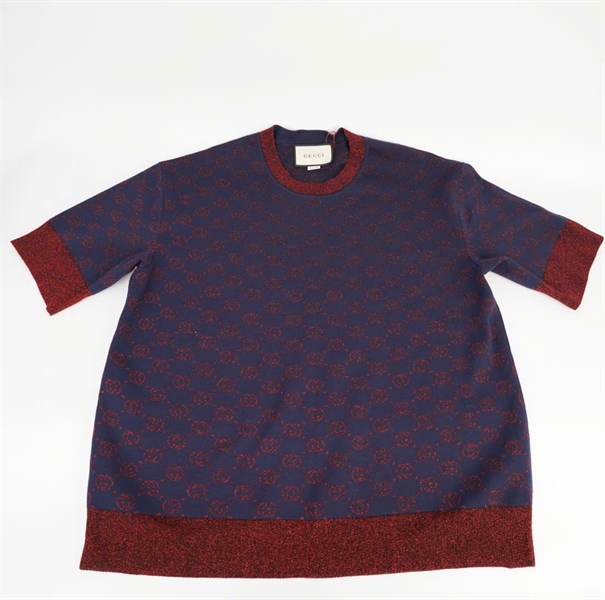 Áo Len GC xanh đen viền đỏ +