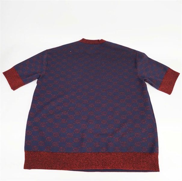 Áo Len GC xanh đen viền đỏ +