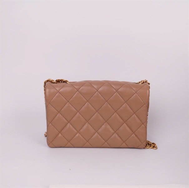Túi Chanel Classic màu nude đậm sz21 ( AN194U56) +