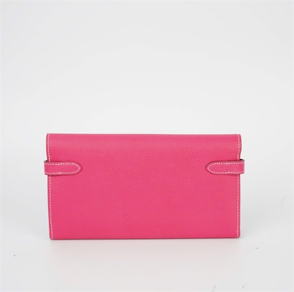 Ví Hermes Ketty stamp O màu hồng ( HC) +