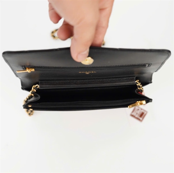 Túi Chanel Woc đen đính charm ( G3E8PHPG) sz19 (HC) +